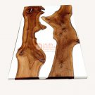 Custom Order Epoxy Resin Top Dining Table White Resin River Walnut Design Decor Custom Order Epoxy Resin Top Dining Table White Resin River Walnut Design Decor