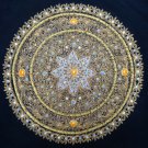 2'x2' Round Zardosi Wall Decor Hanging Decorative Unique Ethnic Kashmir Jewel