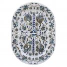 12"x9" Marble Serving Tray Pauashell Lapis Lazuli Inlay Stone Gifts Decor E97