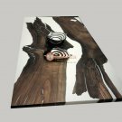 White river dining,Mappa Burl epoxy resin,poplar wood dining table ,epoxy Tables