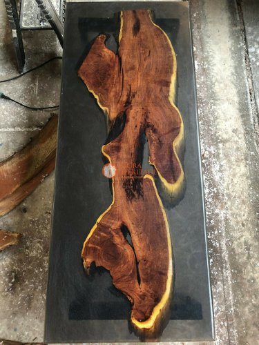 Epoxy table, decor, river dining table, office desk, live edge walnut Top Table