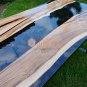 Black Dining Resin River Table Top Handmade Walnut Live Edge Interior Home Decor