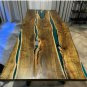 Epoxy Luxury dining, sofa, center table top Live Edge Wood Epoxy Custom Table