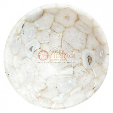 Salt Agate Round Handmade Wash Basin Decorative Bathroom & Home Accessorize Art
