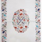 White Marble Dining Table Top Stone Art Inlay Pietradura Garden Art Decor H3084 White Marble Dining Table Top Stone Art Inlay Pietradura Garden Art Decor H3084