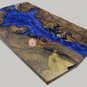 Blue Resin Epoxy Dine Center Table Top handmade Collectible Royal Furniture Deco
