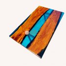 Blue Resin River Creystel Handmade Dining Custom Center Table Top Handmade Decor Blue Resin River Creystel Handmade Dining Custom Center Table Top Handmade Decor
