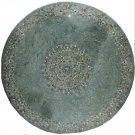 36" Green Marble Semi Precious Dining Coffee Table Paua Shell Inlaid