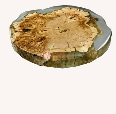 Green Resin Wooden Epoxy Dining Custom Corridor Table Top Handmade Luxury Decor