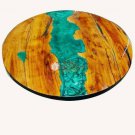 Green epoxy table, Round Dining Table, Round epoxy resin table, Custom Epoxy Top