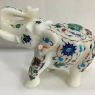 8" White Marble Handmade Jumbo Elephant Statue Collectible Wedding Gift Decor 8" White Marble Handmade Jumbo Elephant Statue Collectible Wedding Gift Decor