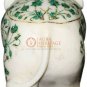 9" Marble Trunk Up Elephant Malachite Floral Fine Stone Christmas Eve Gift Decor