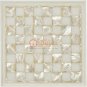 White Marble Chess Set Inlaid Mop Stone Mosaic Designer Table Top Play Room Deco