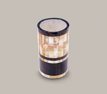 Buy Online Marble Mop Stone Pen Lidded Holder Mop Inlaid Mosaic Art Table Decor