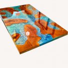 Natural Billet Epoxy Coffee Custom Table Wood Blue Resin River Design Home Decor