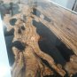 Epoxy Living Room Table,Live Edge,Black Resin River Dining Customize Table Tops