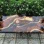 Black Resin Dining Custom Coffee Table Top Wooden Handmade Design Furniture Art