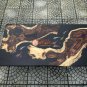 Black Resin Dining Custom Coffee Table Top Wooden Handmade Design Furniture Art