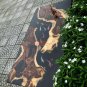 Black Resin Dining Custom Coffee Table Top Wooden Handmade Design Furniture Art