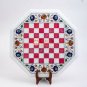 Marble White Top Chess Inlaid Game Multi Stone Mosaic Stone Art Decorative Game