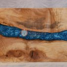 Blue Resin River Dining Custom Center Table Top Live Edge Walnut Furniture Decor