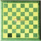Green Marble Chess Indoor Game Mosaic Inlaid Handmade Gift For Chess Lover Decor