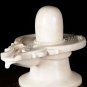White Handmade Stone Marble Idol Shivling Religious Statue Home Decor Gift E1364