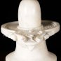 White Handmade Stone Marble Idol Shivling Religious Statue Home Decor Gift E1364