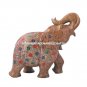 Marble Elephant Stunning Multi Inlay Floral Work Giving Special Gift Decor E44