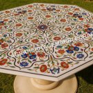 42" Marble Octagon Dining Table Top Marquetry Inlay Christmas Special Gift H4317