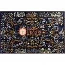 Marble Dining Table Top Floral Marquetry Inlay Handicraft Restaurant Decor E1592