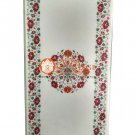 4'x2' Marble Dining Table Top Carnelian Malachite Inlay Floral Home Decor E1483