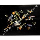 4'x3' Black Marble Dining Hallway Table Top Marquetry Inlay Bird Design H4711A