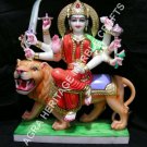 30" Hand Painted Marble Durga Maa Statue Hinduism Religious Gift Decor H4242