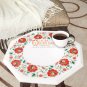 15"x15" Marble Coffee Top table Carnelian Marquetry Floral Art Corridor Decor