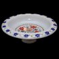 White Marble Lapis Inlaid Floral Semi Precious Art Fruit Storage Bowl Home Decor