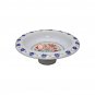 White Marble Lapis Inlaid Floral Semi Precious Art Fruit Storage Bowl Home Decor