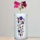White Marble Pen Holder Stand Filigree Lapis Inlaid Floral Art Office Desk Decor White Marble Pen Holder Stand Filigree Lapis Inlaid Floral Art Office Desk Decor