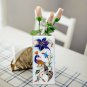 Marble White Handmade Pen Storage Holder Lapis Peacock Inlaid Marquetry Art Deco