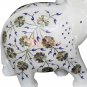 6" Marble Handmade Trunk Up Elephant Statue Pauashell Floral Fine Veterans Gifts