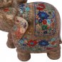8" Marble Handmade Trunk Up Elephant Statue Semi Precious Art Bedroom Decor Arts