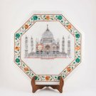 Marble Top Kitchen Table 16"x16" Historical Taj Mahal Inlaid Design Handmade Art Marble Top Kitchen Table 16"x16" Historical Taj Mahal Inlaid Design Handmade Art