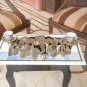 26"x15" White Marble Center Table Top Elephant Handmade Design Decor Gift Her