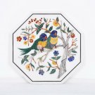 White Marble Coffee Table 21"x21" Lapis Parrot Semi Precious Art Home Decor Gift