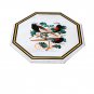 White Marble Coffee Table 21"x21" Semi Precious Birds Inlay Floral Design Decor