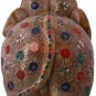 12" Handmade Natural SoapStone Elephant Sculpture Multi Stone Art Columbus Gifts