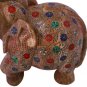 12" Handmade Natural SoapStone Elephant Sculpture Multi Stone Art Columbus Gifts