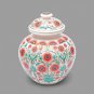 Marble Decorative Flower Vase With Lid Inlaid Carnelian Marquetry Finefloral Art