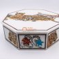 Handmade Marble Collectible Jewelry Box Unique Tiger Art Multi Stone Floral Deco