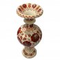 Marble White Handmade Flower Vintage Vase Carnelian Pietradura Fine Art Decor